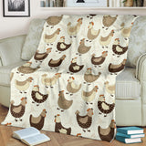 Cute Rooster Chicken Cock Premium Blanket