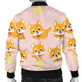 Cute Shiba Inu Dog Pattern  Men'S Bomber Jacket