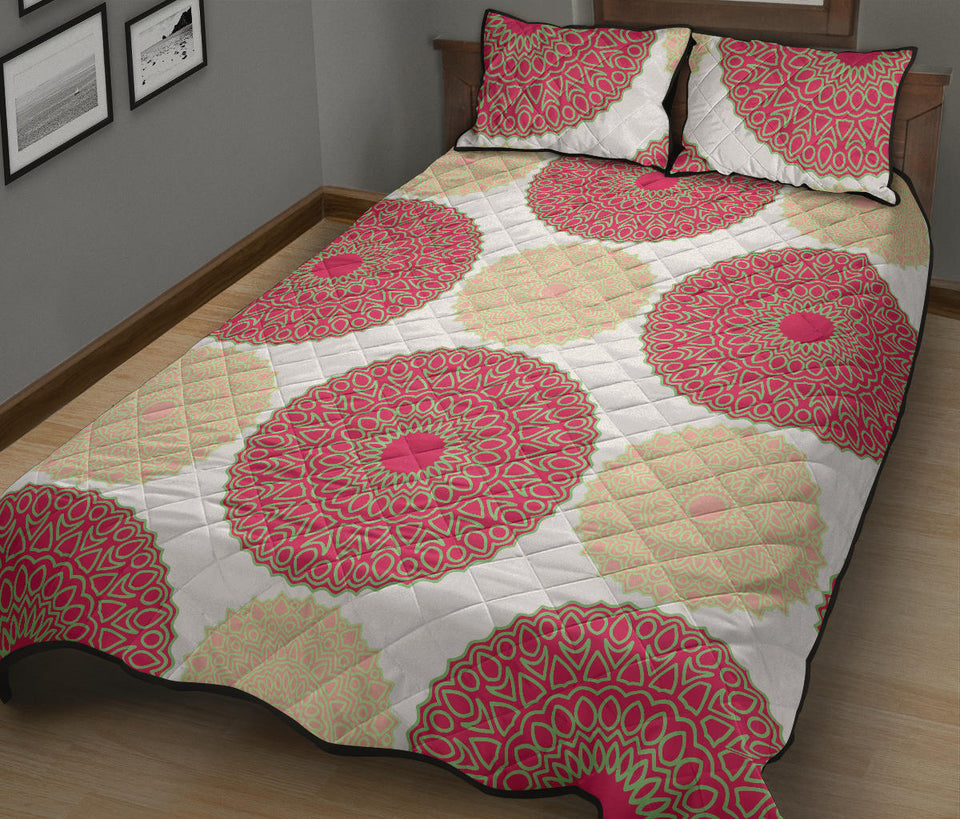 Circle indian pattern Quilt Bed Set