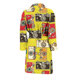 Camera Pattern Print Design 02 Men's Bathrobe