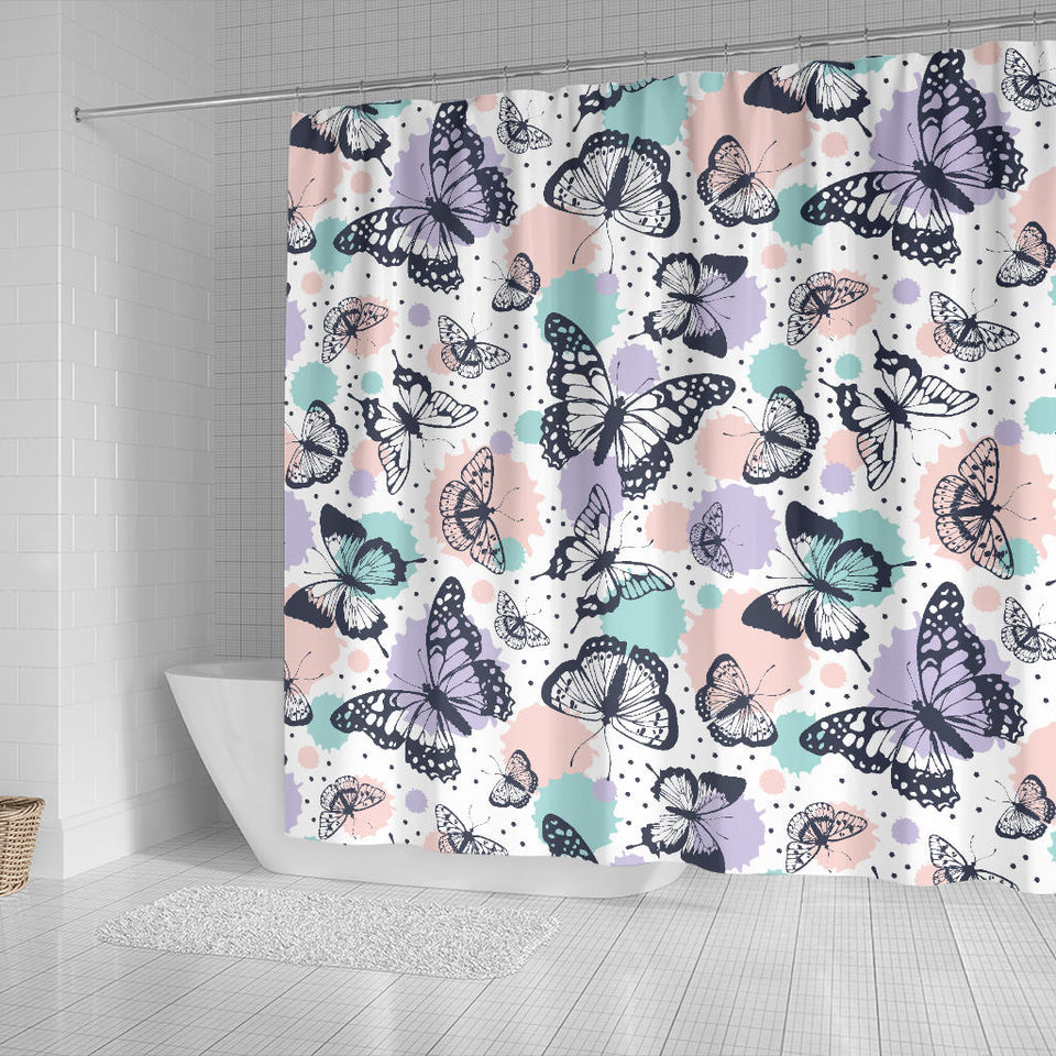 Butterfly Pattern Shower Curtain Fulfilled In US
