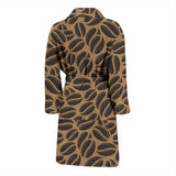 Coffee Bean On Brown Background Men'S Bathrobe