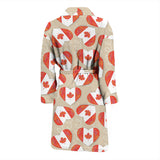 Canada Pattern Print Design 01 Men's Bathrobe