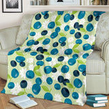 Blueberry Flower Pattern Premium Blanket