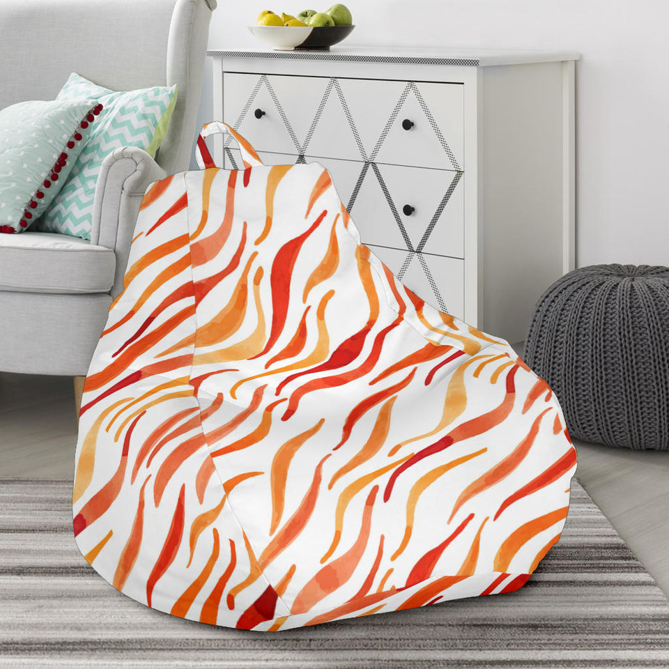 Fire Flame Watercolor Pattern Bean Bag Cover