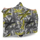 Hand Drawn Dragonfly Pattern Hooded Blanket