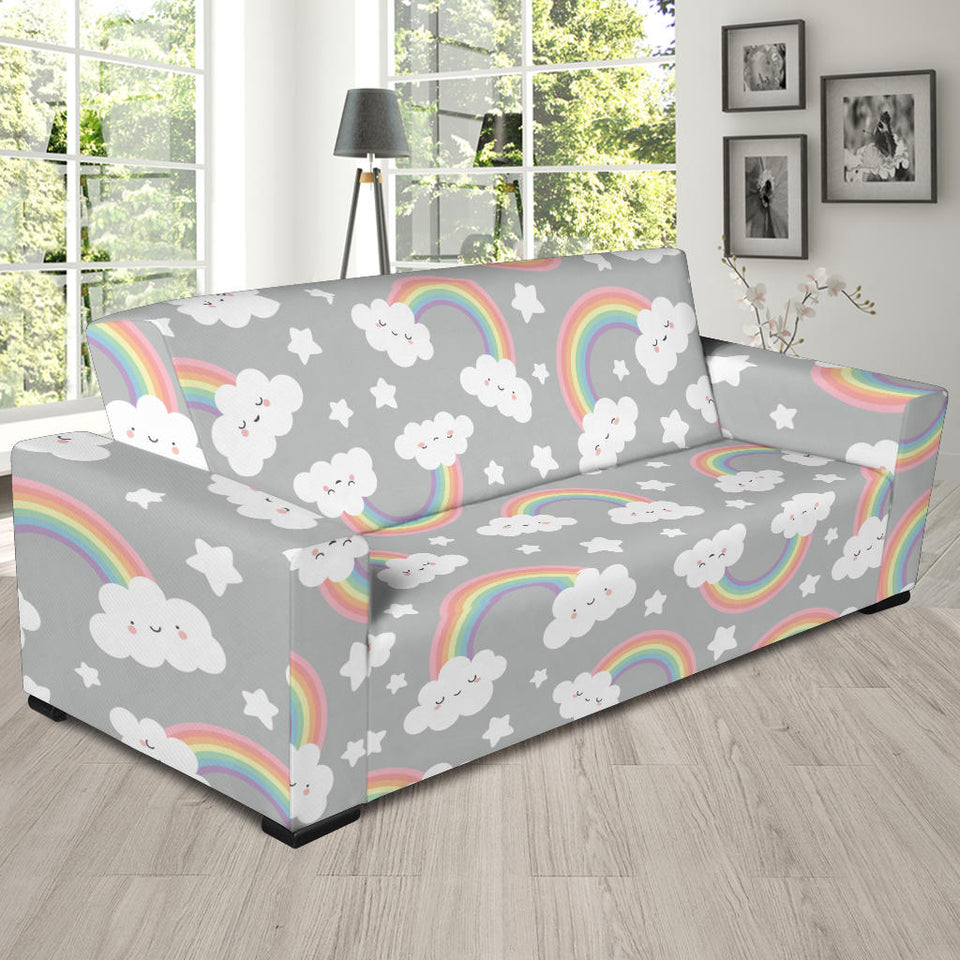 Cute Rainbow Clound Star Pattern Sofa Slipcover