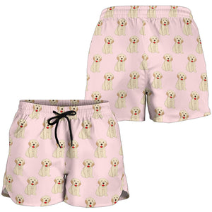 Golden Retriever Pattern Print Design 02 Women Shorts