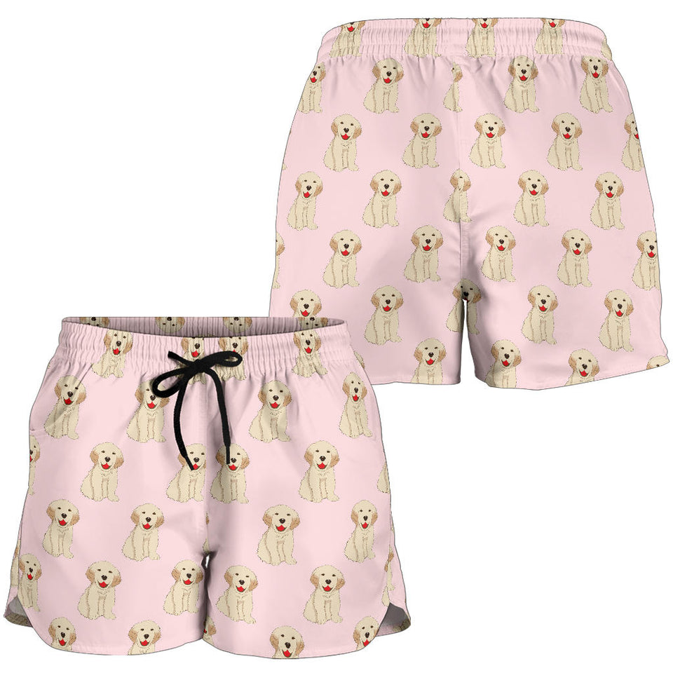 Golden Retriever Pattern Print Design 02 Women Shorts