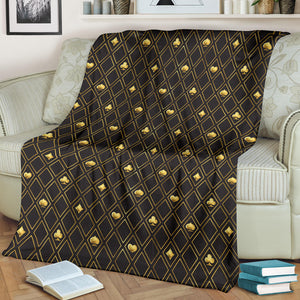Casino Cards Suits Pattern Print Design 01 Premium Blanket