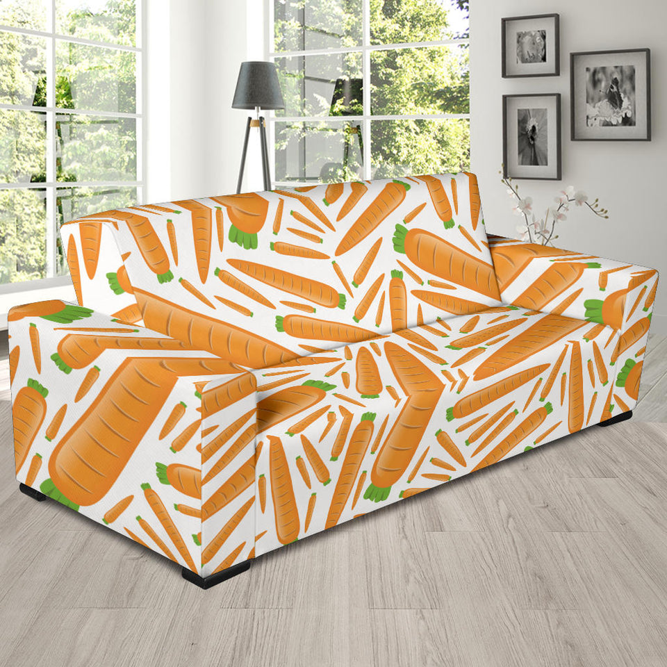 Carrot Pattern Print Design 02 Sofa Slipcover