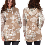 Beautiful Hexagon Japanese  Pattern Women'S Hoodie Dress