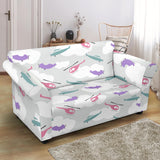 Helicopter Plane Pattern Loveseat Couch Slipcover