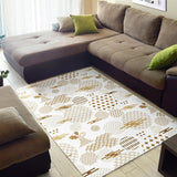 Beautiful Gold Japanese Pattern Area Rug