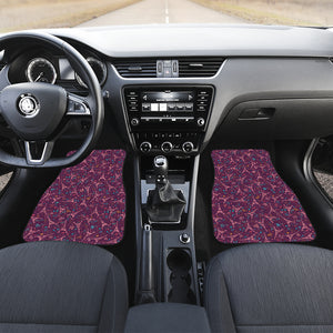 Eiffel Tower Heart Pattern Print Design 04 Front Car Mats
