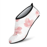 Pink Sakura Cherry Blossom Pattern Aqua Shoes