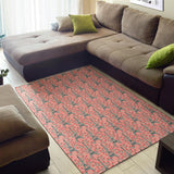 Eiffel Tower Flower Background Pattern Print Design 03 Area Rug