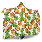 Pineapples Design Pattern Hooded Blanket