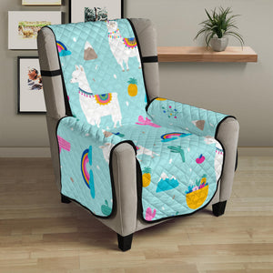 Llama alpaca cactus leaves pattern Chair Cover Protector