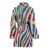 Colorful Zebra Skin Pattern Women'S Bathrobe