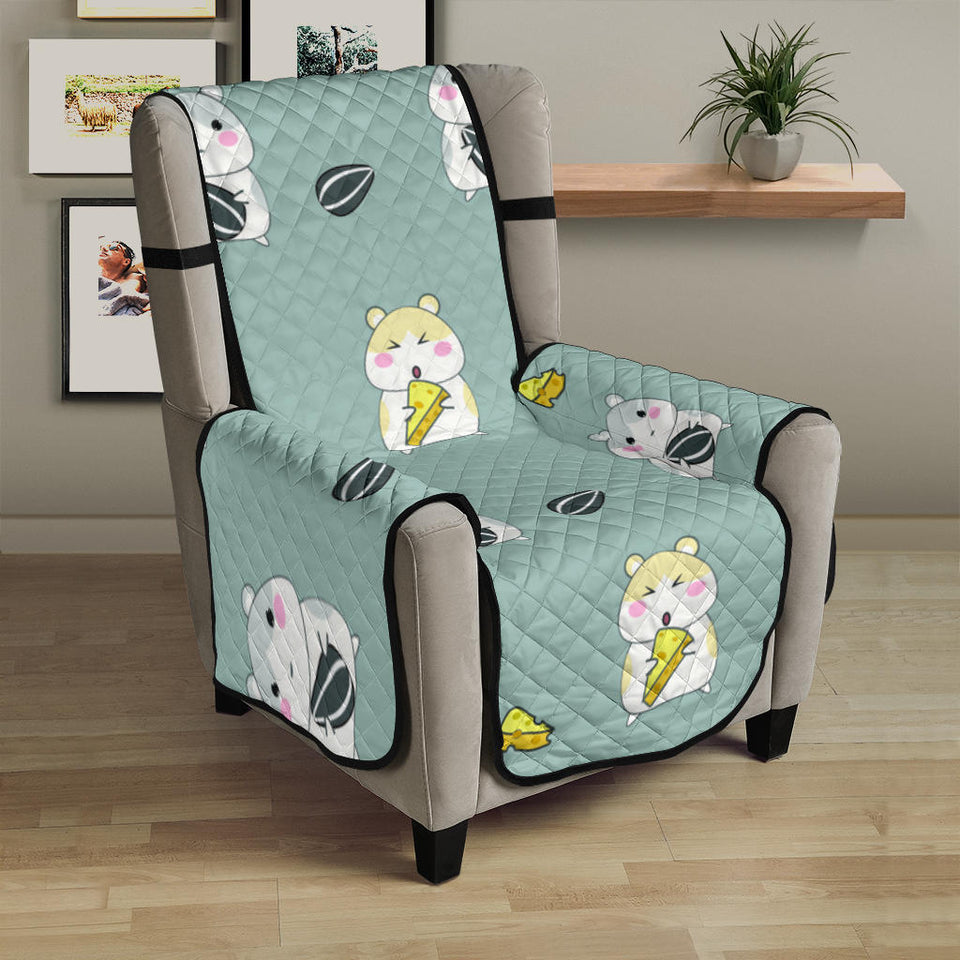 Cute hamster cheese pattern Chair Cover Protector