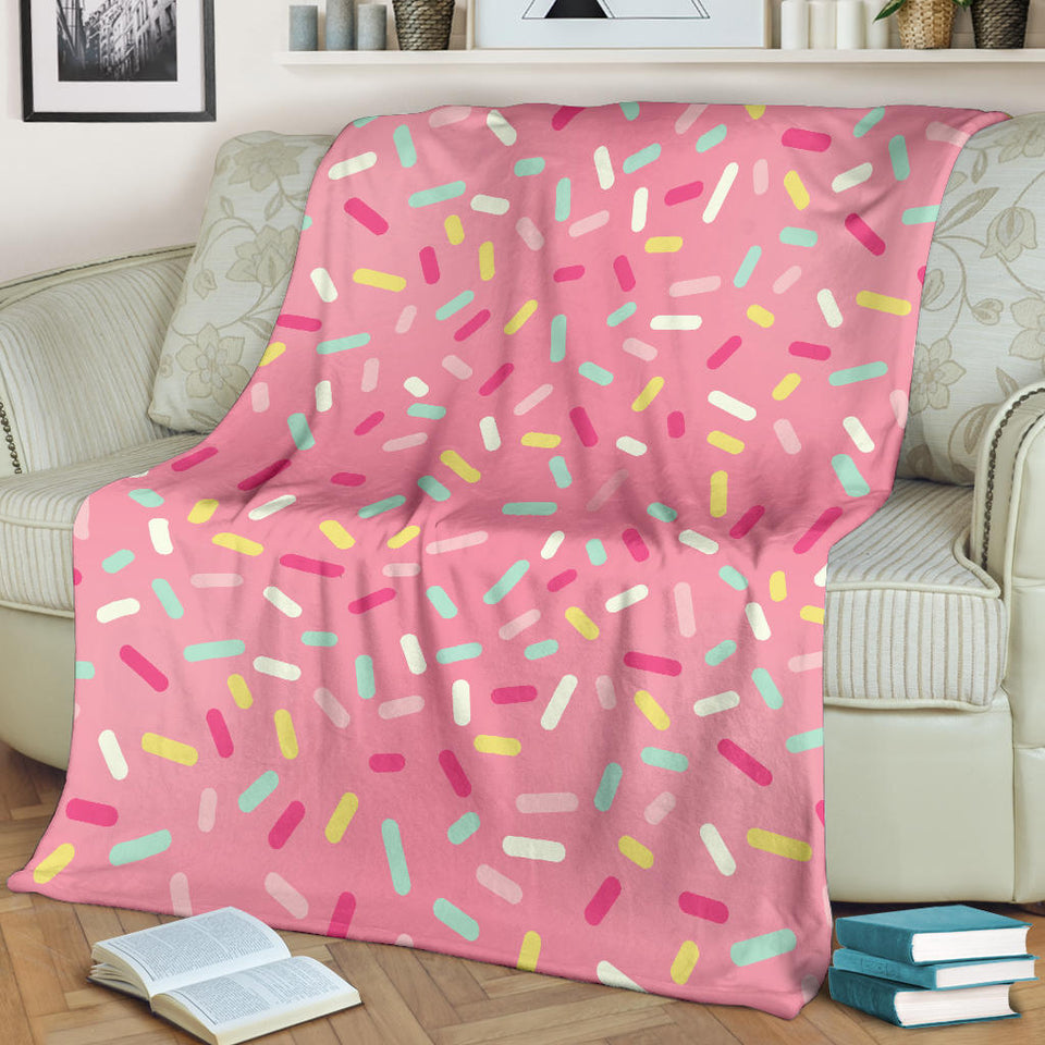 Pink Donut Glaze Candy Pattern Premium Blanket