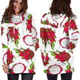 Dragon Fruits White Background Women'S Hoodie Dress