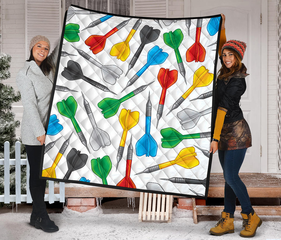 Darts Pattern Print Design 03 Premium Quilt