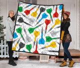 Darts Pattern Print Design 03 Premium Quilt