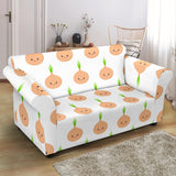 Cute Onions Smiling Faces Loveseat Couch Slipcover