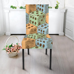 Dice Pattern Print Design 05 Dining Chair Slipcover