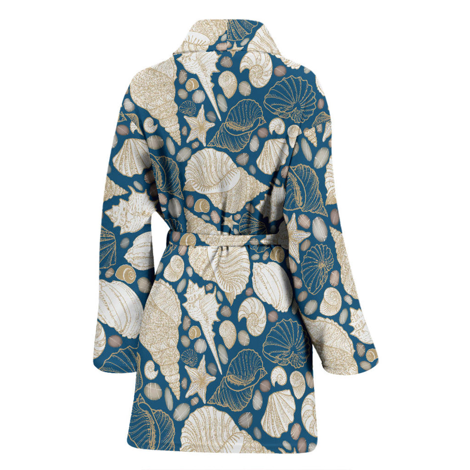Shell Polynesian Tribal Design Pattern Women'S Bathrobe