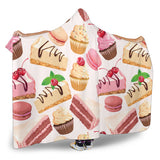 Cake Cupcake Sweets Pattern Hooded Blanket
