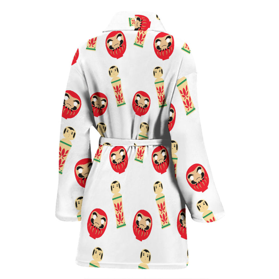 Daruma Japanese Wooden Doll Women'S Bathrobe