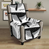 Black whale pattern Chair Cover Protector