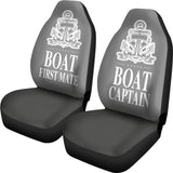 Car Seat Covers - Boat Captain And First Mate Smoke Grey