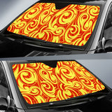 Fire Flame Design Pattern Car Sun Shade