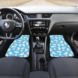 Cute White Sea Lion Seals Pattern Front Car Mats