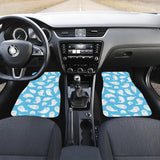 Cute White Sea Lion Seals Pattern Front Car Mats