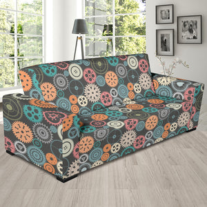 Gear Pattern Print Design 05 Sofa Slipcover