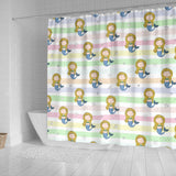 Cute Hand Drawn Mermaid Shower Curtain Fulfilled In US