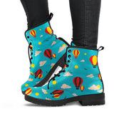 Hot Air Balloon Sky Pattern Leather Boots