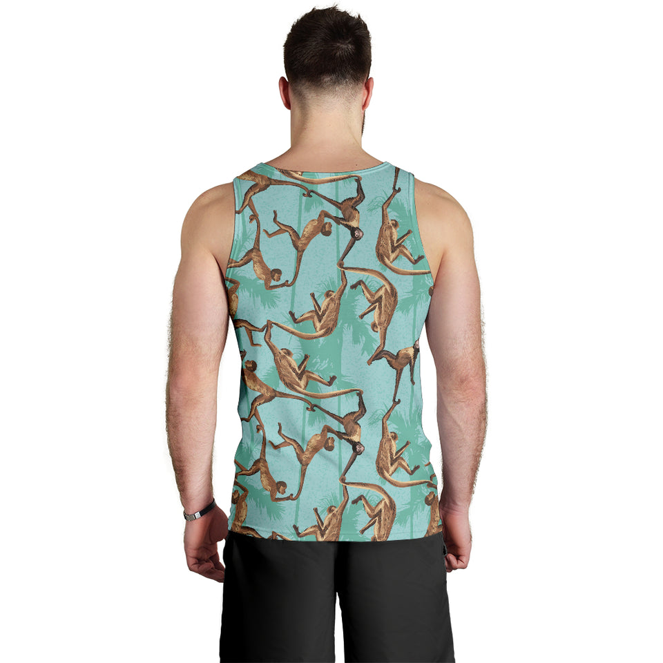 Monkey Palm tree background Men Tank Top