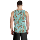 Monkey Palm tree background Men Tank Top