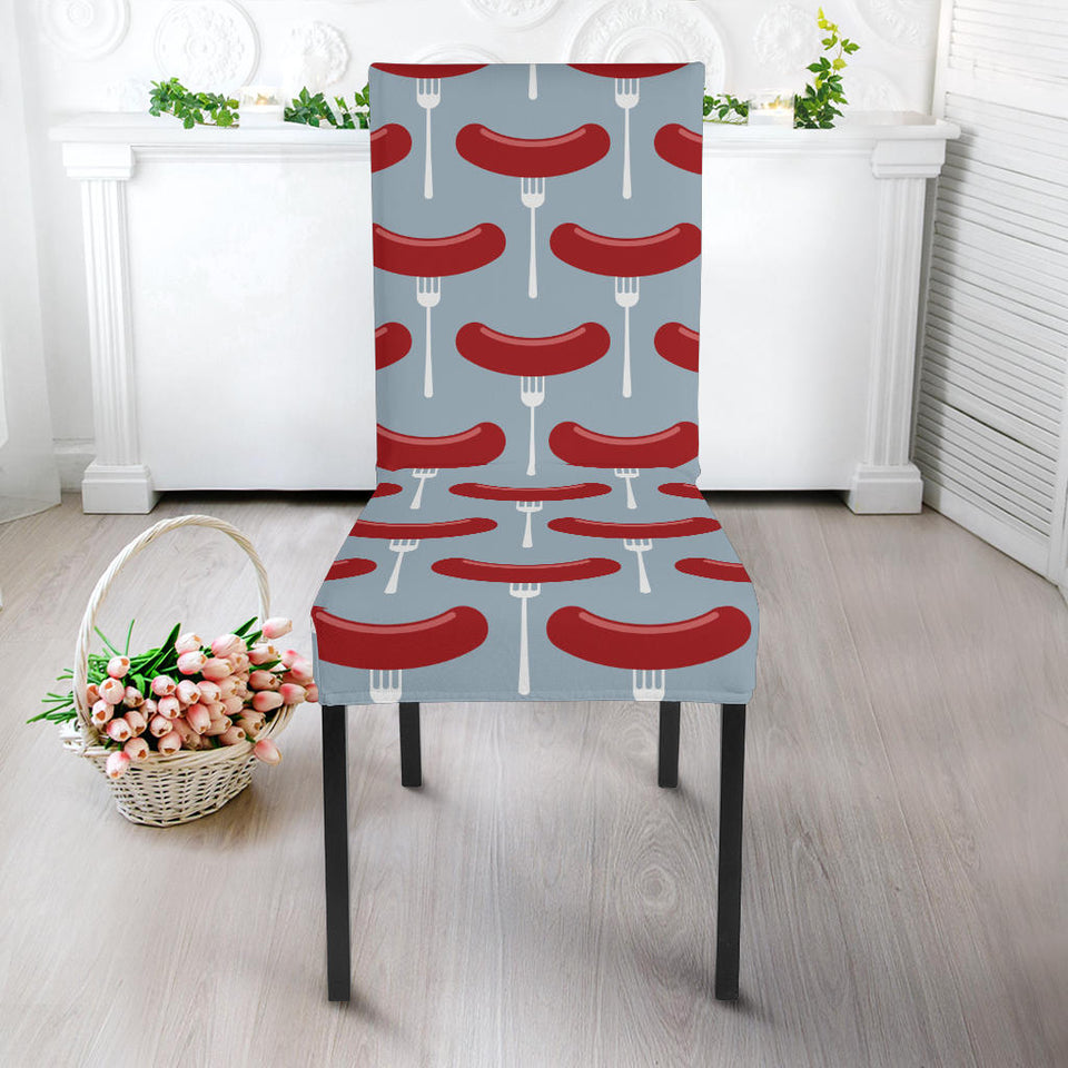 Sausage Pattern Print Design 02 Dining Chair Slipcover