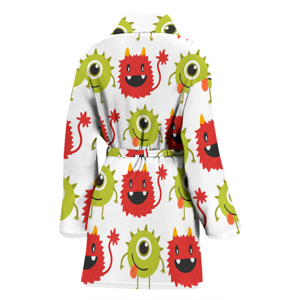 Alien Pattern Print Design 05 Women's Bathrobe