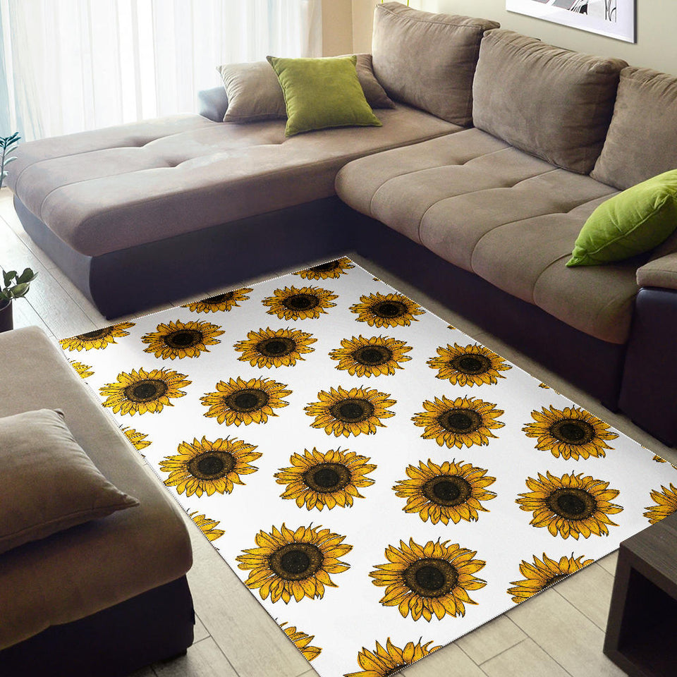 Sunflowers Design Pattern Area Rug