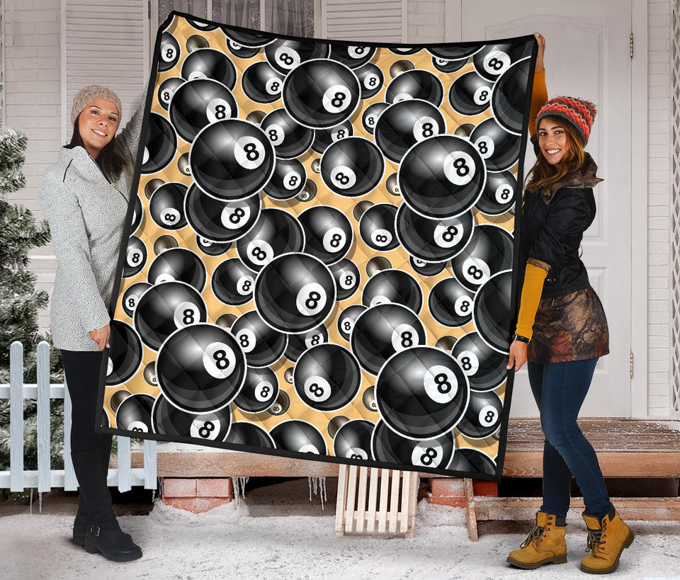 Billiard Ball Pattern Print Design 04 Premium Quilt