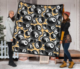 Billiard Ball Pattern Print Design 04 Premium Quilt