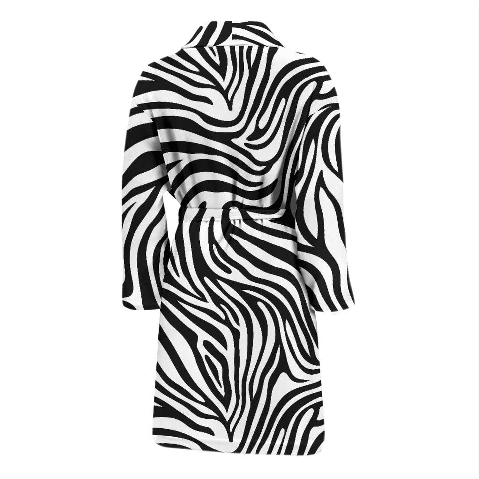 Zebra Skin Pattern Men'S Bathrobe